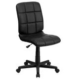 Flash Furniture Mid-Back Black Quilted Vinyl Swivel Task Chair, GO-1691-1-BK-GG screenshot. Chairs directory of Office Furniture.