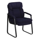 Flash Furniture Navy Microfiber Executive Side Chair With Sled Base screenshot. Chairs directory of Office Furniture.