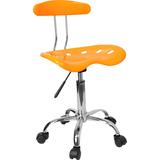 Flash Furniture Vibrant Orange-Yellow And Chrome Computer Task Chair With Tractor Seat screenshot. Chairs directory of Office Furniture.