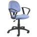 Boss Office Products Blue Microfiber Deluxe Office Posture Chair with Loop Arms