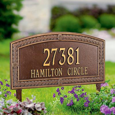 Hamilton Address Plaques - Wall Plaque, Bronze Wall Plaque, Standard - Frontgate