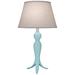 Stiffel Glossy Light Blue Metal Table Lamp