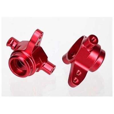 Traxxas 6837R Steering Blocks, Aluminum Left and Right Red-Anodized, Slash 4x4