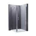 ELEGANT 760 x 760mm Frameless Pivot Shower Door Enclosure 6mm Safety Glass Reversible Shower Cubicle Door + Side Panel