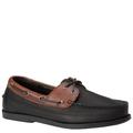 Life Outdoors Men's Two-Eyelet Boat Shoe - 9.5 Black Slip On E2