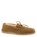 Minnetonka Sheepskin Hardsole Moccasin - Mens 12 Tan Slipper W