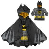 Western Chief Boys' Batman Caped Crusader Raincoat (Size 3T) Black, Polyester
