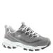 Skechers Sport D'Lites-Me Time - Womens 7.5 Grey Sneaker Medium