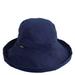 Scala Collezione Women's Cotton Big Brim Hat Navy Size One Size