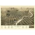 Vintage Map of South Bend Indiana 1890 St. Joseph County Poster Print (36 x 54)