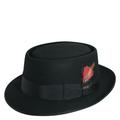 Scala Classico Men's Felt Pork Pie Hat Black Size XL