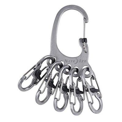 Nite Ize BigFoot Locker KeyRack Stainless Steel Locking Keychain Carabiner Clip