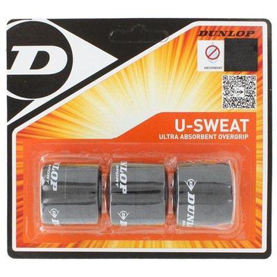 Dunlop U Sweat 3 Pack Tennis Overgrip Black