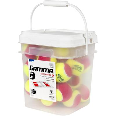 Gamma Sports Quick Kids Felt Bucket of 24: Gamma Tennis Balls