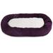 Majestic Pet Products Villa Sherpa Bolster Polyester/Cotton in Black/Indigo | 11 H x 35 W x 52 D in | Wayfair 78899554661