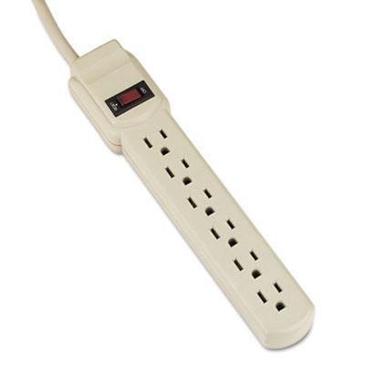 Innovera Six-Outlet Power Strip, 15-Foot Cord, 1-15/16 x 10-3/16 x 1-3/16, Ivory # IVR73315