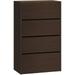 HON 10500 Series 4 Drawer Lateral File Cabinet Mocha Finish 36 W (HON10516MOMO)