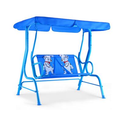 Costway Outdoor Kids Patio Swing Bench with Canopy 2 Seats