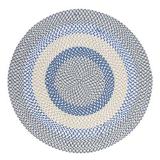 Blue/Green Round 12' Indoor Area Rug - August Grove® Launcelot Geometric Handmade Braided Area Rug | Wayfair VVRO4596 32111624