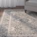 White 96 x 0.35 in Area Rug - Charlton Home® Charlton Home Floral Gray/Cream Area Rug | 96 W x 0.35 D in | Wayfair CHLH4986 32104283
