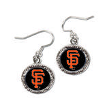 Women's WinCraft Black San Francisco Giants Round Dangle Earrings