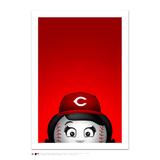 Cincinnati Reds Rosie Red 24" x 32" Minimalist Mascot Art Giclee