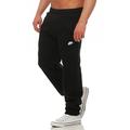 Nike Mens AW77 Cuffed Fleece Lined Joggers Track Sweat Pants (Black,Grey) - 586031 (Small, Black)