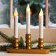 Plow & Hearth Triple Battery Window Candle | 10 H x 8.75 W x 2.5 D in | Wayfair 87017 AG