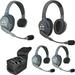 Eartec UltraLITE 4-Person Full-Duplex Wireless Intercom with 3 Single-Ear & 1 Dual UL431