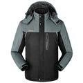 iLoveSIA Men's Waterproof Mountain Jacket Fleece Windproof Outdoor Coat Black UK Size M (Fit Your Chest 41")