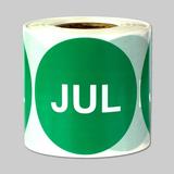 OfficeSmartLabels 2 Round July Labels for Inventory or Shipping (Green 300 Labels per Roll)