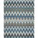 White 36 x 0.25 in Area Rug - Wrought Studio™ Sonny Chevron Handmade Flatweave Cotton Brown/Blue Area Rug Cotton | 36 W x 0.25 D in | Wayfair