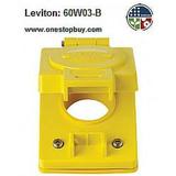 Leviton 60W03-B 15A and 20A Straight 15A Locking Single Flush Receptacle Cover Wetguard - Black