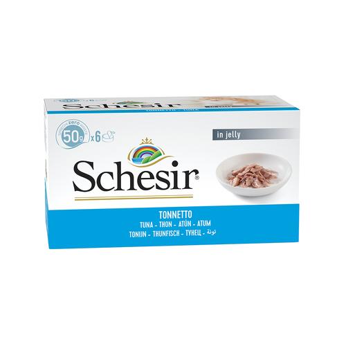 24 x 50g Small ingelee Thunfisch Schesir Katzenfutter nass