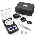 Smart Weigh High Precision Digital Milligram Scale with Case, Tweezers, Calibration Weights and Three Weighing Pans, 50 x 0.001g