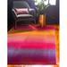 Orange/Pink 61 x 0.5 in Indoor Area Rug - Langley Street® Eddins Striped Pink/Orange/Yellow Area Rug Polypropylene | 61 W x 0.5 D in | Wayfair