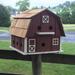 Home Bazaar Bird in Hand Series Lancaster Barn 25 in x 22 in x 25 in Birdhouse Wood in Brown/Indigo/Red | 25 H x 22 W x 25 D in | Wayfair HBA-1011