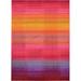 Orange/Pink 39 x 0.5 in Indoor Area Rug - Langley Street® Eddins Striped Pink/Orange/Yellow Area Rug Polypropylene | 39 W x 0.5 D in | Wayfair