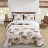 Tommy Bahama Home Tommy Bahama Bonny Cove Cotton Reversible Beige Quilt Set Polyester/Polyfill/Cotton in White | Full/Queen Quilt + 2 Shams | Wayfair