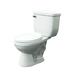 Transolid Madison 1.28 GPF Round Two-Piece Toilet (Seat Included) in White | 31.9 H x 18.125 W x 27.5 D in | Wayfair TBTS1-1550