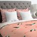 East Urban Home Darieus Flamingo Single Duvet Cover Microfiber in Pink/Yellow | King | Wayfair EUNH3874 33351609