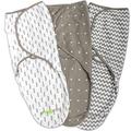 Swaddle Wrap Blanket for Babies - 3 Pack, Unisex, Universal Fit - Ziggy Baby Adjustable Infant Baby Newborn Wrap Set for Boys, Girls Soft 100% Cotton in Grey
