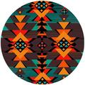 Andreas Silicone Trivets Southwest Trivet Silicone in Blue/Brown/Orange | 0.25 H x 7.625 D in | Wayfair TR-136