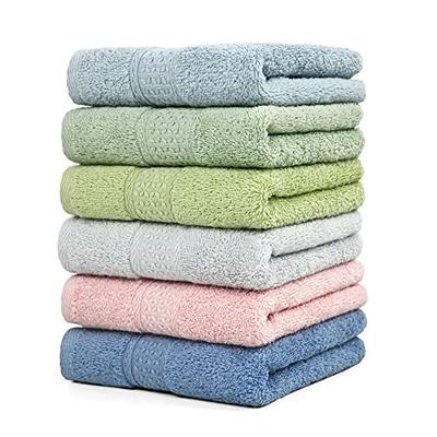 Cleanbear Ultra Soft Washcloths 6 Pack Cotton Face Cloths Wash Cloths