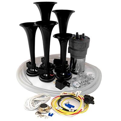 Dixieland Premium Full 12 Note Version with Installation Wire Kit and Button OEMLINK International LTD Dixie Air Horn Chrome 