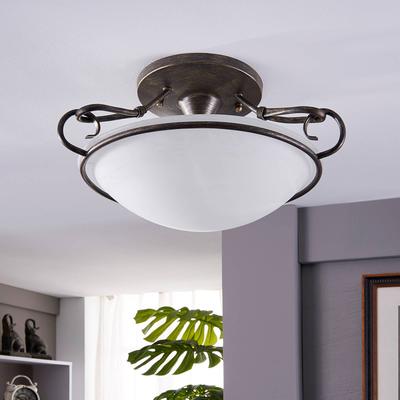 Deckenlampe Rando Lindby, dimmbar, alu / grau / zink, für Wohn- / Esszimmer, Metall, Landhaus / Rustikal, Deckenlampe Image