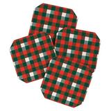 The Holiday Aisle® Plaid 5 Piece Coaster Set w/ Holder Wood in Brown/Green/Red | 3.5 H x 0.25 D in | Wayfair UNFP6949 33487103