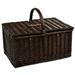 Picnic at Ascot Surrey Picnic Basket w/ Blanket Wicker or Wood in Black/Brown, Size 16.0 H x 20.0 W x 13.5 D in | Wayfair 713B-DO