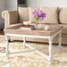 Lark Manor™ 4 Legs Coffee Table Wood in Brown/White | 19 H x 33 W x 33 D in | Wayfair 9C80AA0735D9464AAB93F8AD91F448AB