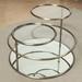 Mercer41 Blandain Abstract Coffee Table Glass/Metal in Brown/Gray | 20.25 H x 30 W x 30 D in | Wayfair MRCR7646 33613607